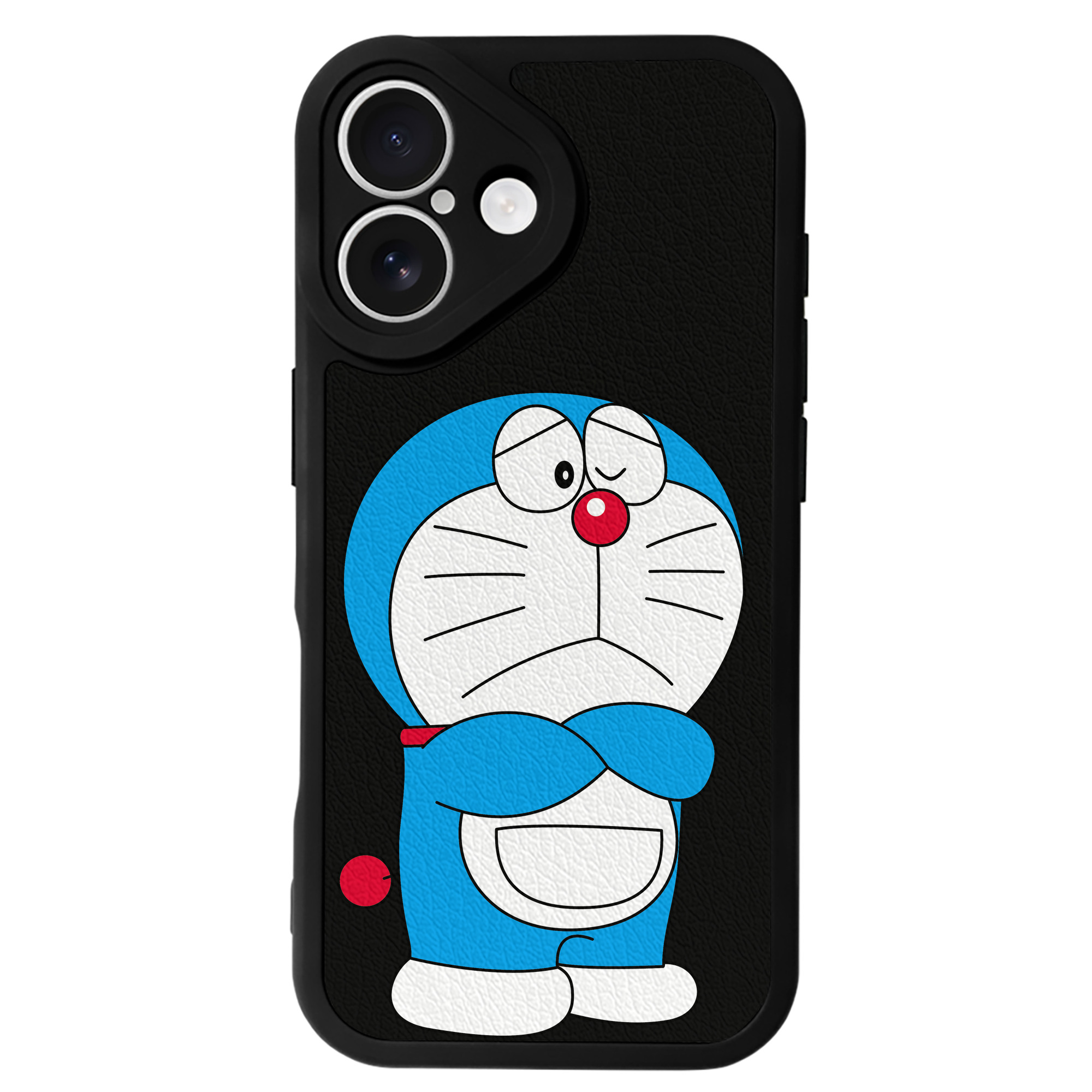 （画像用） ドラえもん Doraemon 【iPhone 16シリーズ対応】シリコンスマホケース（レザー調） 材質：シリコン